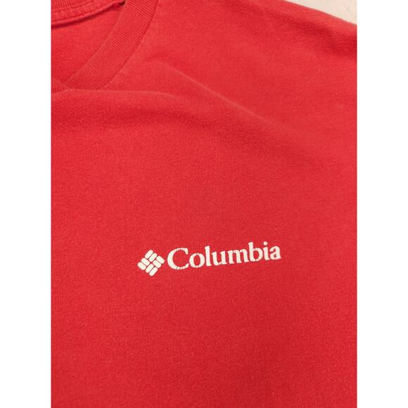 Columbia Short Sleeve Crew Neck Graphic T Shirt Mens Size Large L Red - Picture 4 of 10